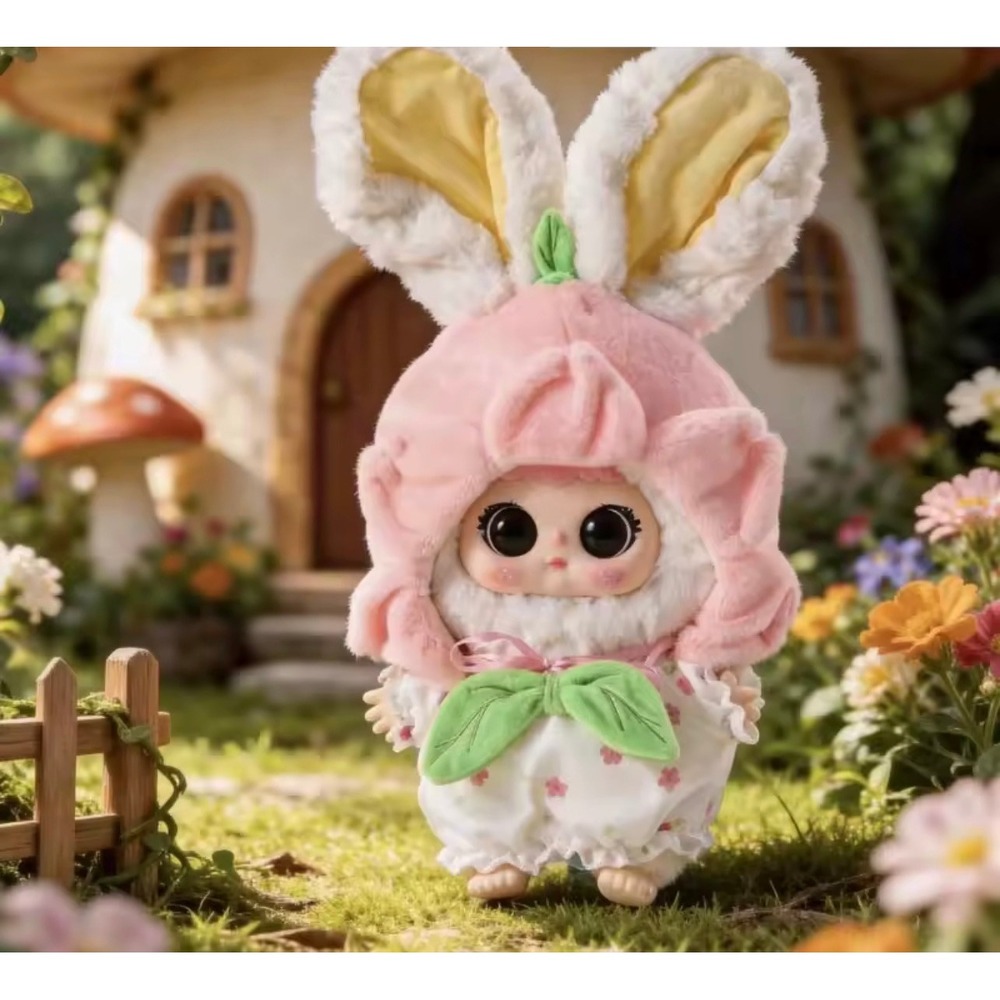 Jiimo Forest Dream 400% "Pink Mist Peach" Pink Bunny Plush Blind Box